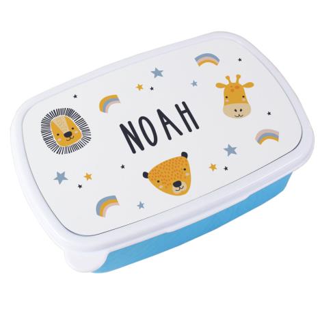Personalised Safari Animals Blue Lunch Box £14.99